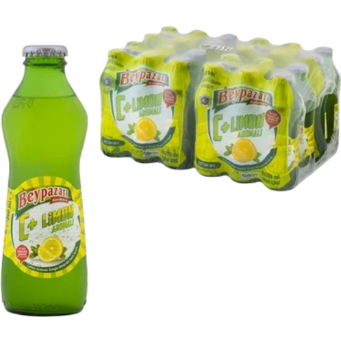 BEYPAZARI LİMONLU MADEN SUYU 24 BEYPAZARI LEMON MINERAL WATER 24*200ML - Image 1
